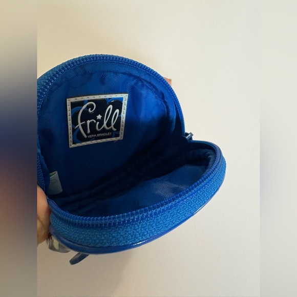 Vera Bradley Frill Blue and White Coin Purse - Picture 5 of 8